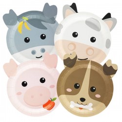 PIATTI HAPPY FARM DISEGNI ASSORTITI 18cm 8pz