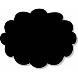 NUVOLETTA CARTONCINO NERO 4,5x5,7cm 50pz