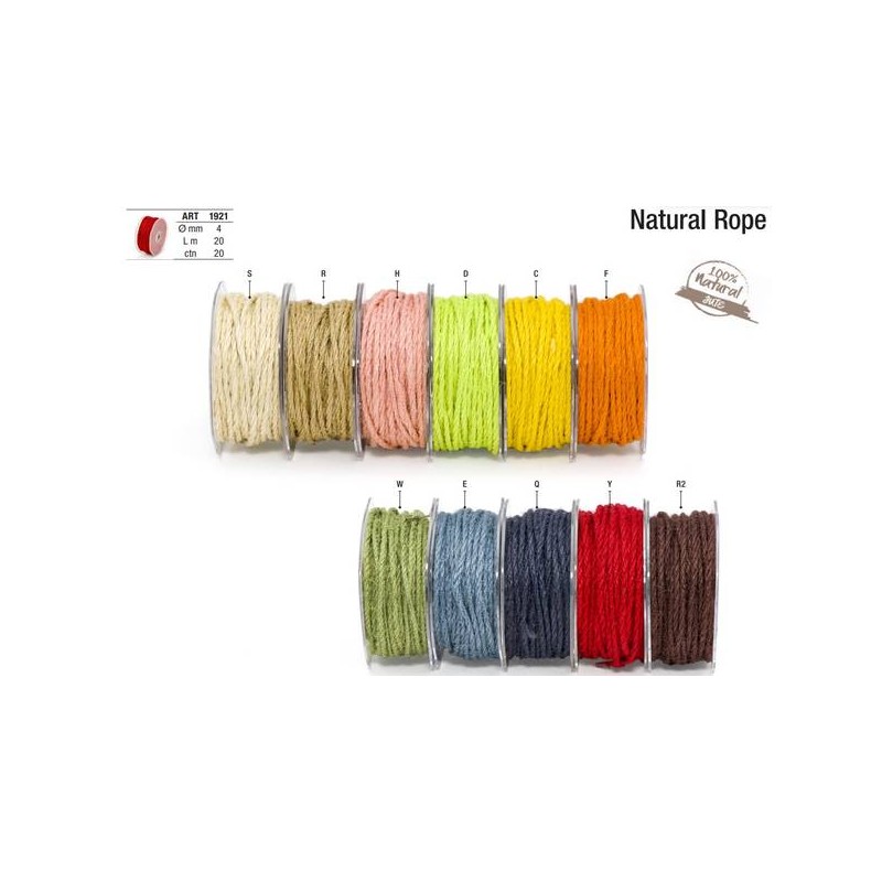 ROCCHETTO NATURAL ROPES ø4x20mt H-ROSA