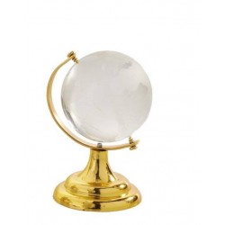 MAPPAMONDO VETRO PC ORO H.8cm