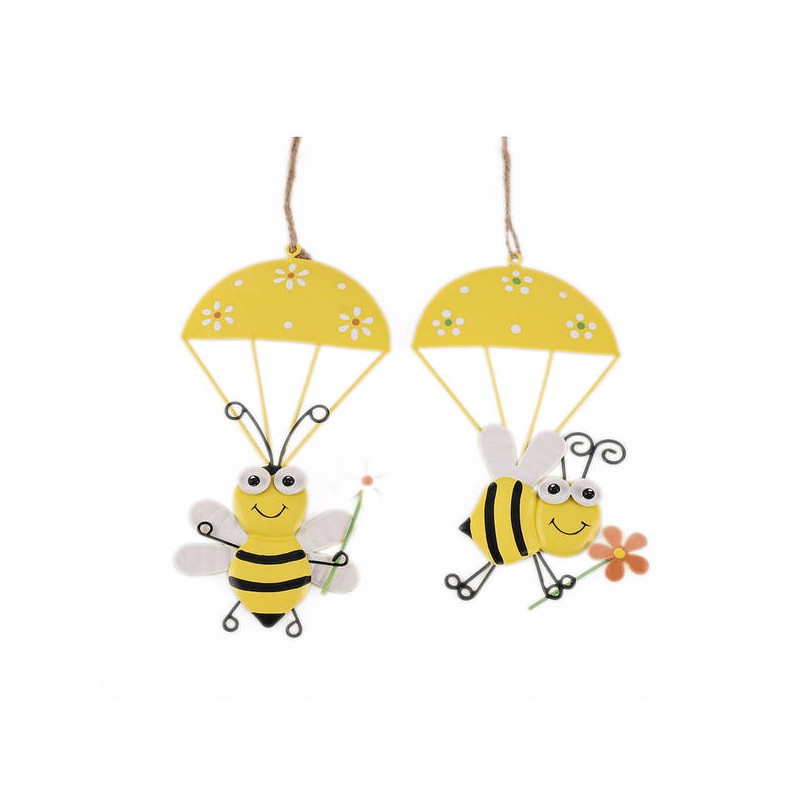 APPENDINO METALLO APE C/PARACADUTE H.14cm 2ass.ti 1pz