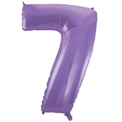 PALLONE NUMERO 7 MYLAR 102cm 40 VELVET LILLA