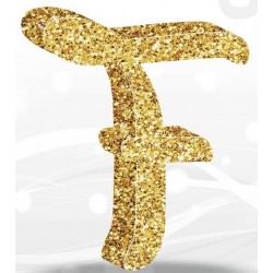 LETTERA POLISTIROLO FANTASY GLITTER ORO 7cm F