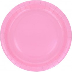 PIATTI PIANI CARTA BIODEGRADABILI 23cm ROSA 15pz