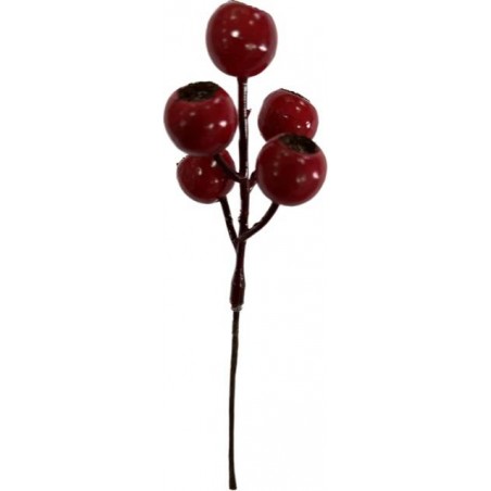 RAMO BACCHE ROSSO 15cm