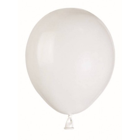 PALLONCINI COLOR 5 12cm BIANCO METAL 100pz