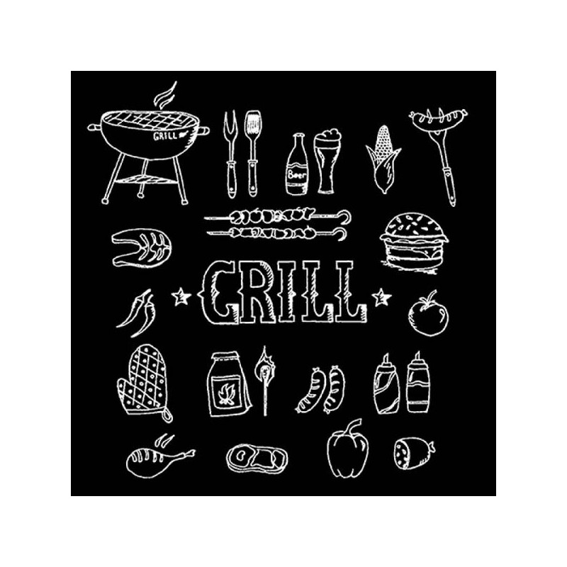 TOVAGLIOLI 33x33 GRILL NERO 20pz