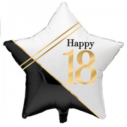 PALLONE MYLAR STELLA HAPPY 18 ø45cm