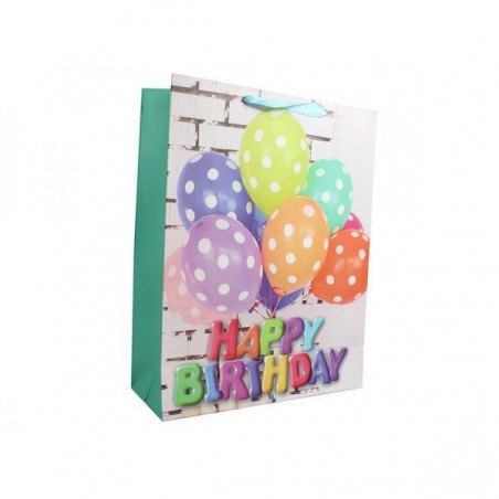 SHOPPER LUX PALLONCINI POIS 31+12x40cm