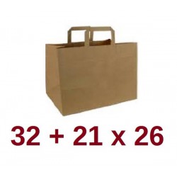 BORSA CARTA AVANA PIATTINA 32+21x26cm 50pz