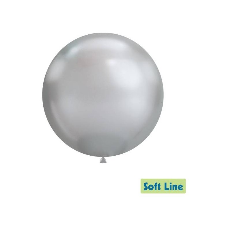 PALLONCINI LATTICE SOFT LINE CHROME 18 46cm ARGENTO 117 20pz RC