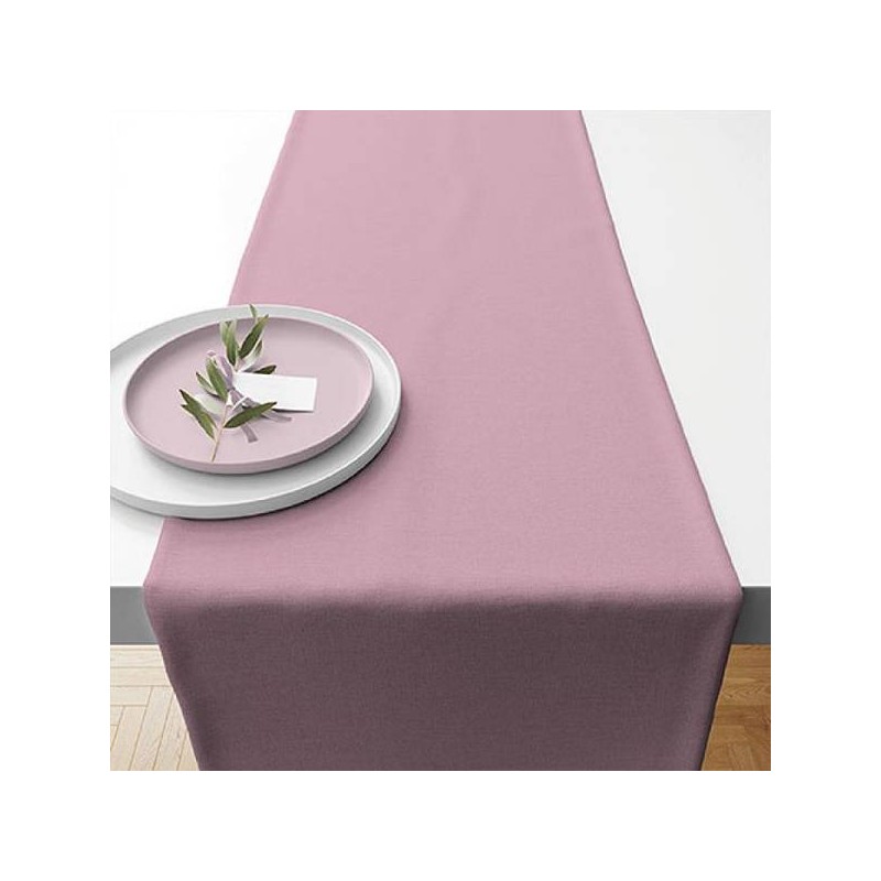 TABLERUNNER COTONE UNI ROSA ANTICO 40x150cm