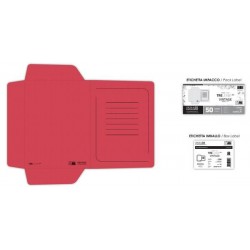 CARTELLA PORTADOCUMENTI ECO 3 LEMBI 245x330mm 180gr VINTAGE ROSSO FSC 50pz