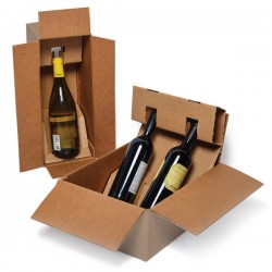 BOTTLE CASE SCATOLA SPEDIZIONE 2 BOTTIGLIE 386x290x159mm