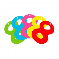 NUMERI 8 IN CARTA 12cm C/FILO 10pz