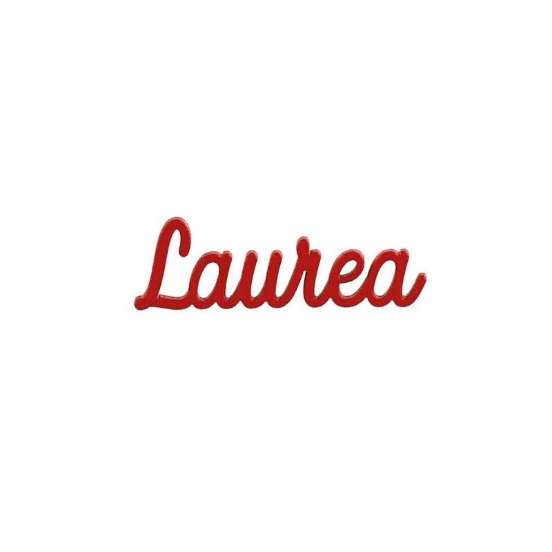 SCRITTA DECO LAUREA ROSSO 5cm 12pz