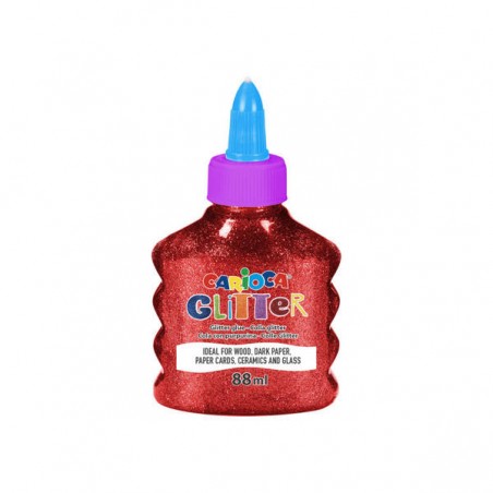 CARIOCA GLITTER GLUE SPARK 88ml ROSSO