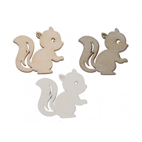 DECO LEGNO SCOIATTOLI 3 cm ASSORTITI 60pz