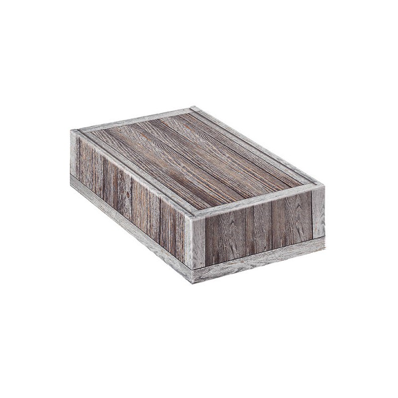 CANTINETTA 2 BOTTIGLIE VINTAGE WOOD 20x33,5x9cm