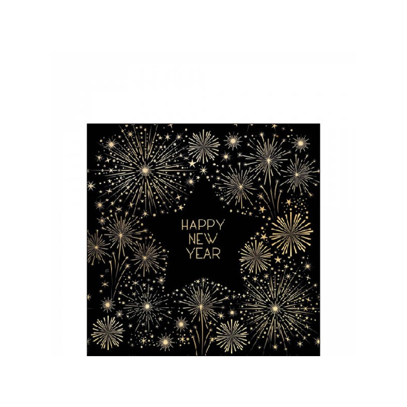 TOVAGLIOLI 25x25cm GOLDEN NEW YEAR 20pz