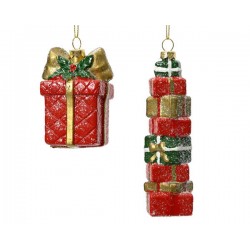 APPENDINO GIFTBOX h9,5cm ROSSO VERDE 2ass. 1pz