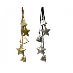 GHIRLANDA METALLO STARS 2ass.H33cm