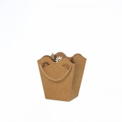 SHOPPER CARTA DAISY KRAFT 18x19+11x12cm AVANA NATURAL