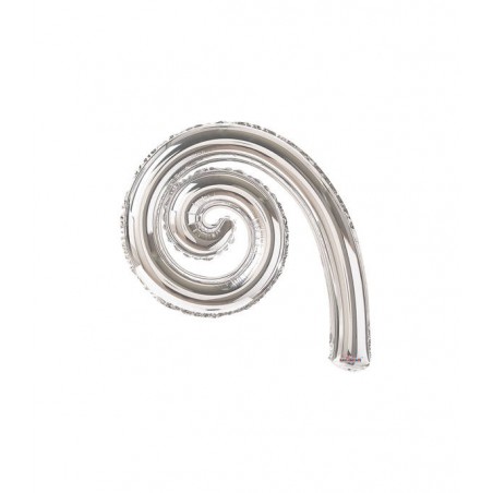 PALLONE MYLAR KURLY SPIRAL ARGENTO MINISHAPE 14 35cm