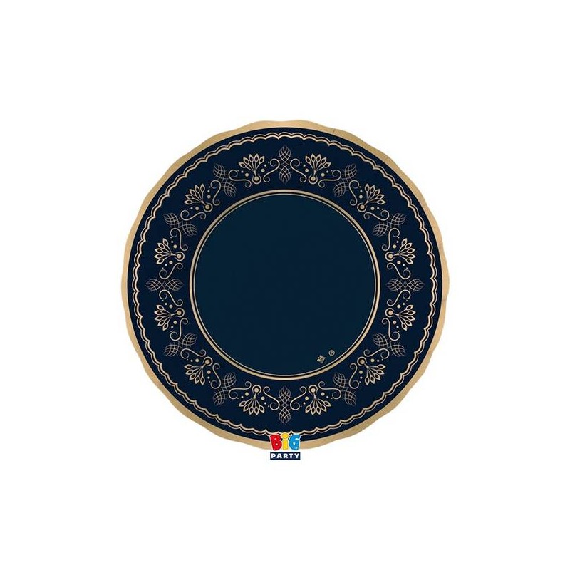 PIATTI FONDI ø24 ROYAL BLUE GOLD 6pz