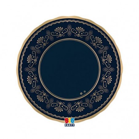 PIATTI FONDI ø24 ROYAL BLUE GOLD 6pz