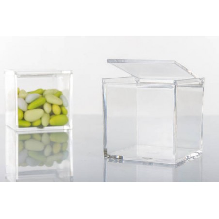SCATOLA PLEXI 6x6x6cm C/COPERCHIO G3070 10pz