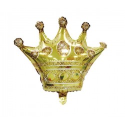 PALLONE MYLAR S/SHAPE CORONA ORO 38 96cm