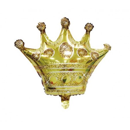 PALLONE MYLAR S/SHAPE CORONA ORO 38 96cm