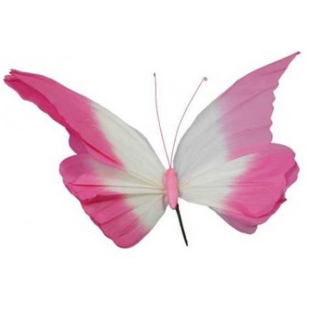 FARFALLA ROSA CARTA 64x45x20cm
