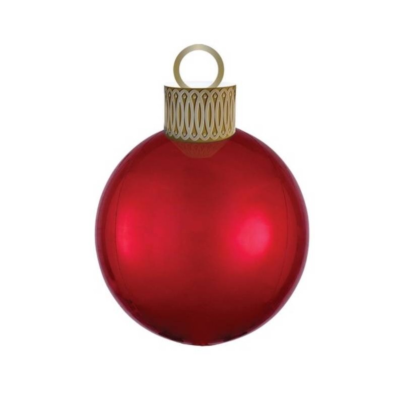 PALLONE MYLAR ORBZ XL PALLINA NATALIZIA ROSSA 38x50cm
