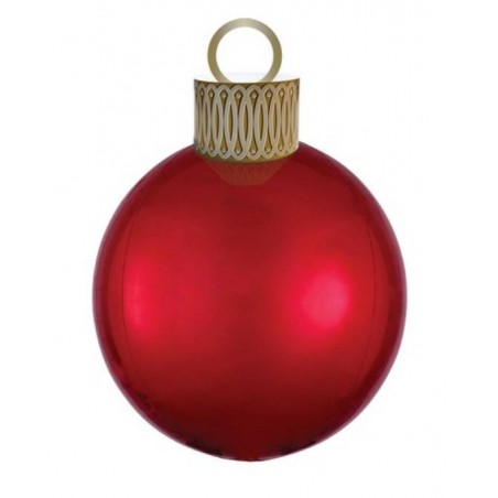 PALLONE MYLAR ORBZ XL PALLINA NATALIZIA ROSSA 38x50cm