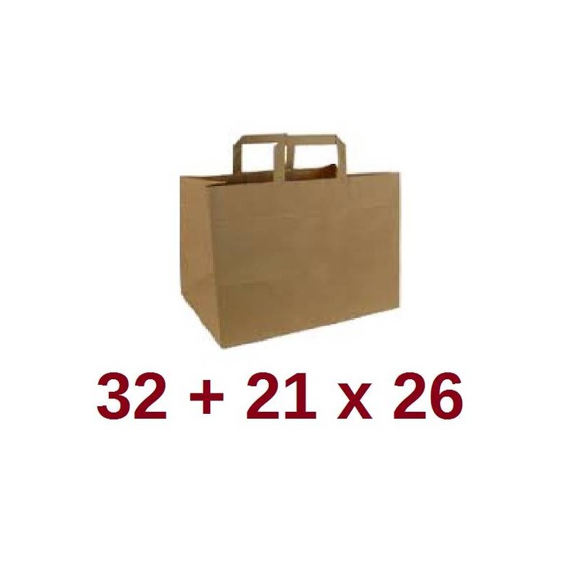 BORSA CARTA AVANA PIATTINA 32+21x26cm 250pz