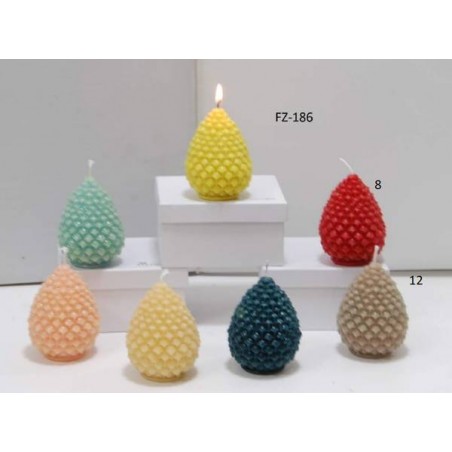 CANDELA FORMA PIGNA COL.19 PETROLIO