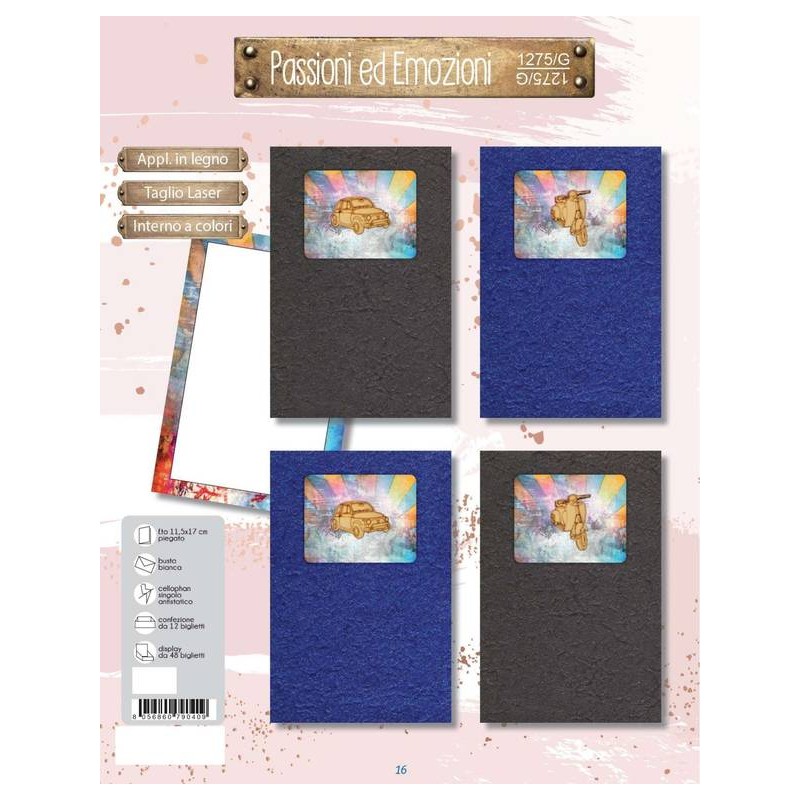 BIGLIETTO AUGURI NATURAL PASSIONI ED EMOZIONI 1275/G