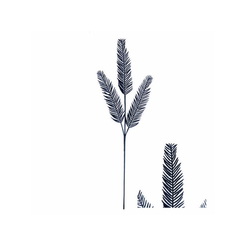 RAMO 3 PIUME GLITTER NERO 78cm