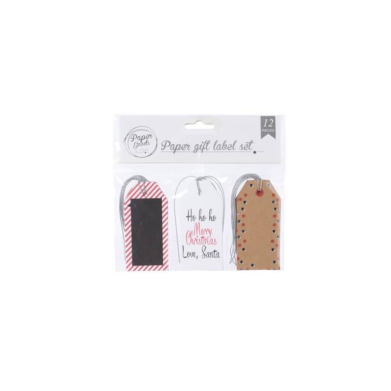 TAG BUSTA ASS.TI NATALE H8,5cm 12pz