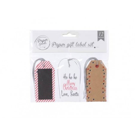 TAG BUSTA ASS.TI NATALE H8,5cm 12pz