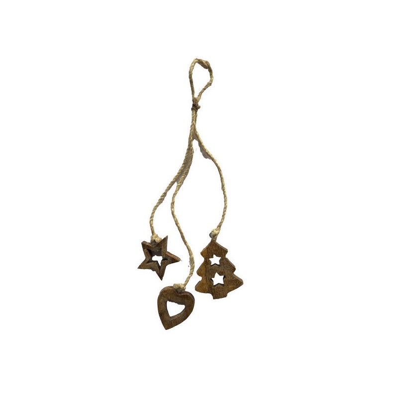 APPENDINI ORNAMENTALI XMAS WOOD 12cm
