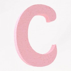 LETTERA POLISTIROLO PASTELLO mm120x90 C ROSA PASTELLO
