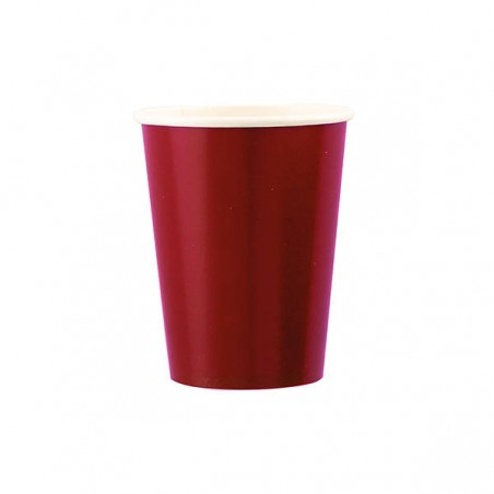 BICCHIERI 200cc CARTA ROSSO RUBINO 8pz