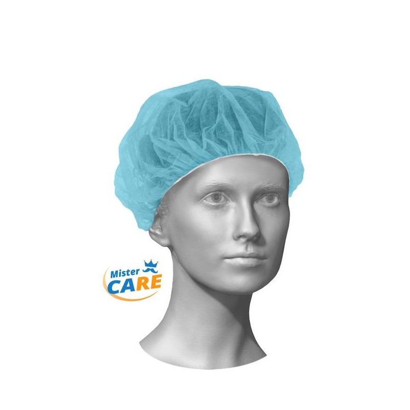 Mr.Care - CUFFIA COPRICAPO BOUFFANT TONDA ø52 AZZURRA 100pz