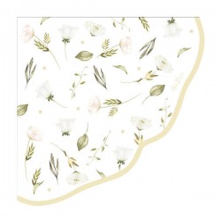 TOVAGLIOLI 33x33 DANZA DI FIORI CON SMERLO 16pz