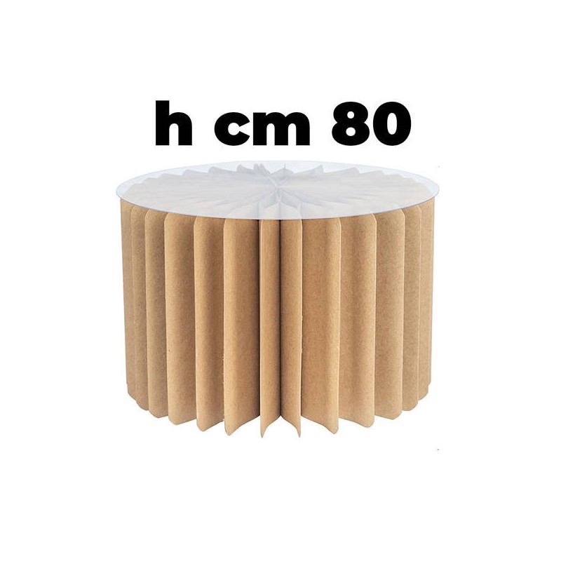 COLONNA ALZATA IN CARTA 180gr ø30 x h.80cm KRAFT con TOP IN PVC