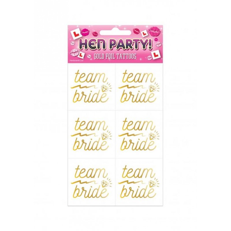 TATUAGGI TEAM BRIDE TEAM SPOSA 5x5cm 6pz