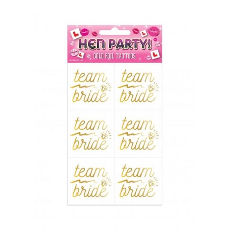 TATUAGGI TEAM BRIDE TEAM SPOSA 5x5cm 6pz